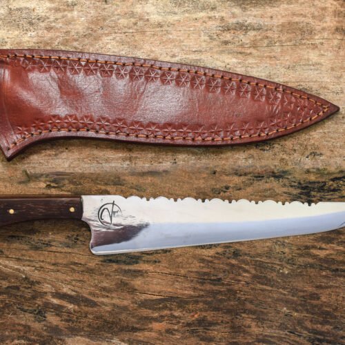 Faca Artesanal com Cabo de Madeira Imbuia - 49