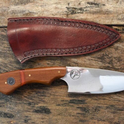 Faca Artesanal com Cabo de  Madeira Guajuvira - 66