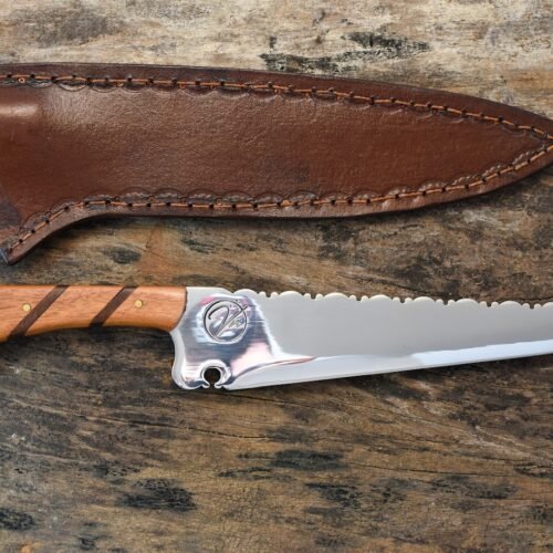 Faca Artesanal com Cabo de Madeira Ipê - 69