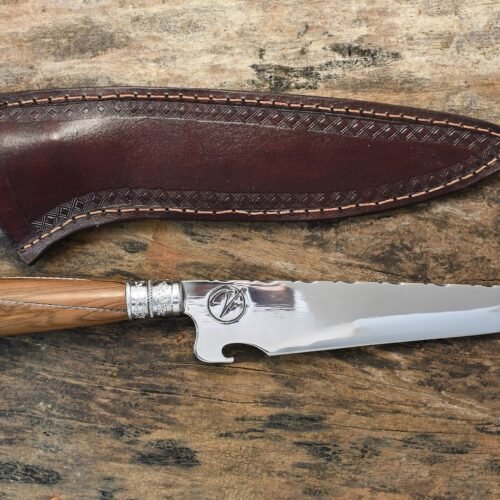 Faca Artesanal Com Cabo de Madeira Imbuia - 72