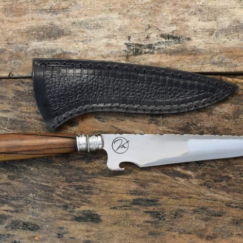 Faca Artesanal Com Cabo de Madeira Imbuia e Zamac - 73