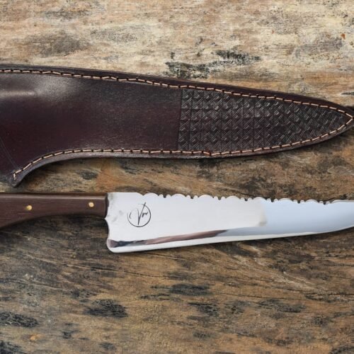 Faca Artesanal Com Cabo de Madeira Brauna - 76