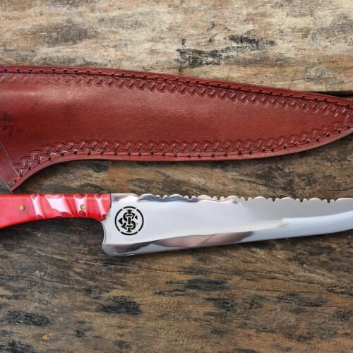 Faca de Inox do Inter com Cabo de Resina Vermelha - 78